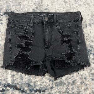 Black Jean Shorts